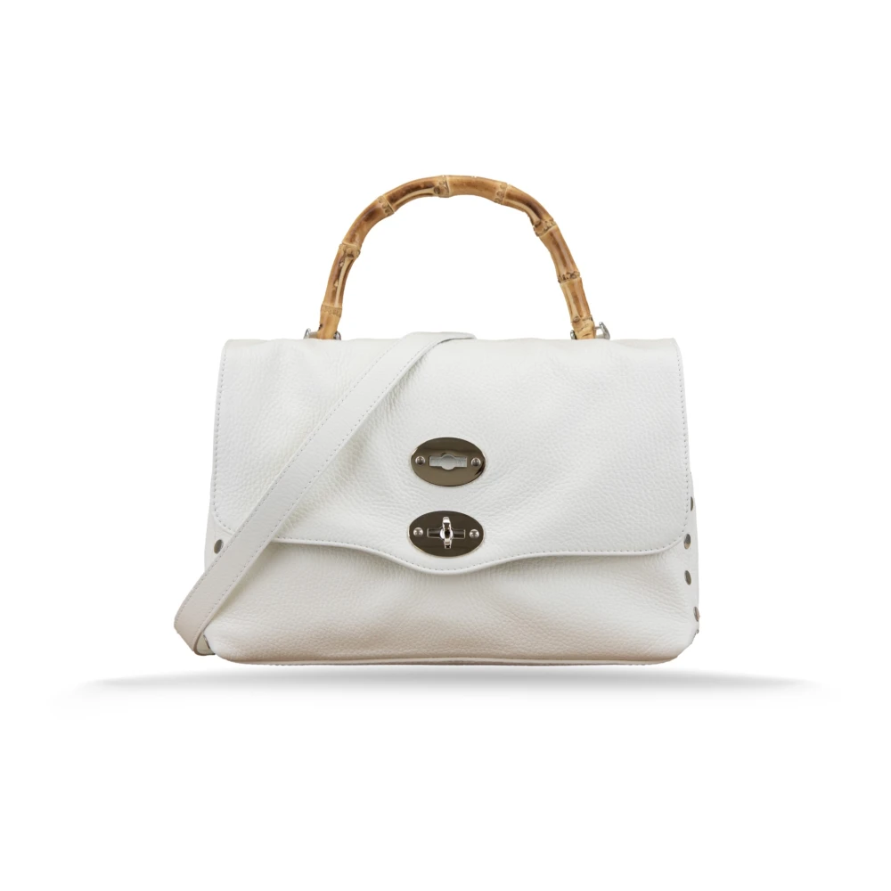 Zanellato Leren schoudertas voor dames Girello White Dames