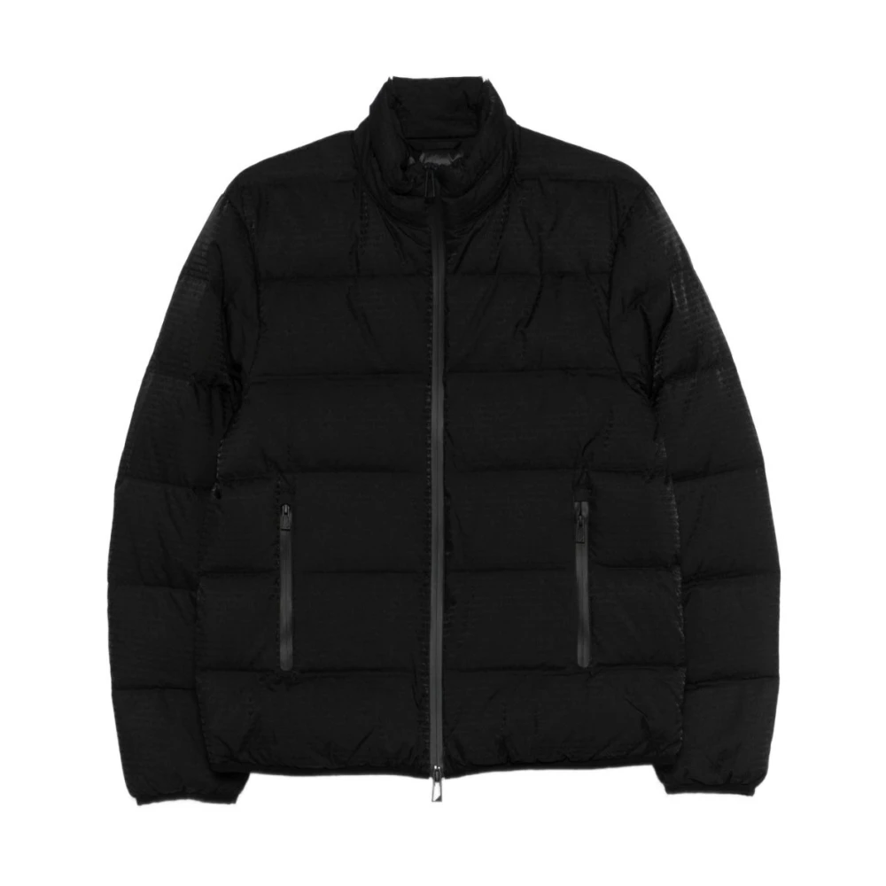 Emporio Armani Herren Schwarz Jacken, K, Sgröße: