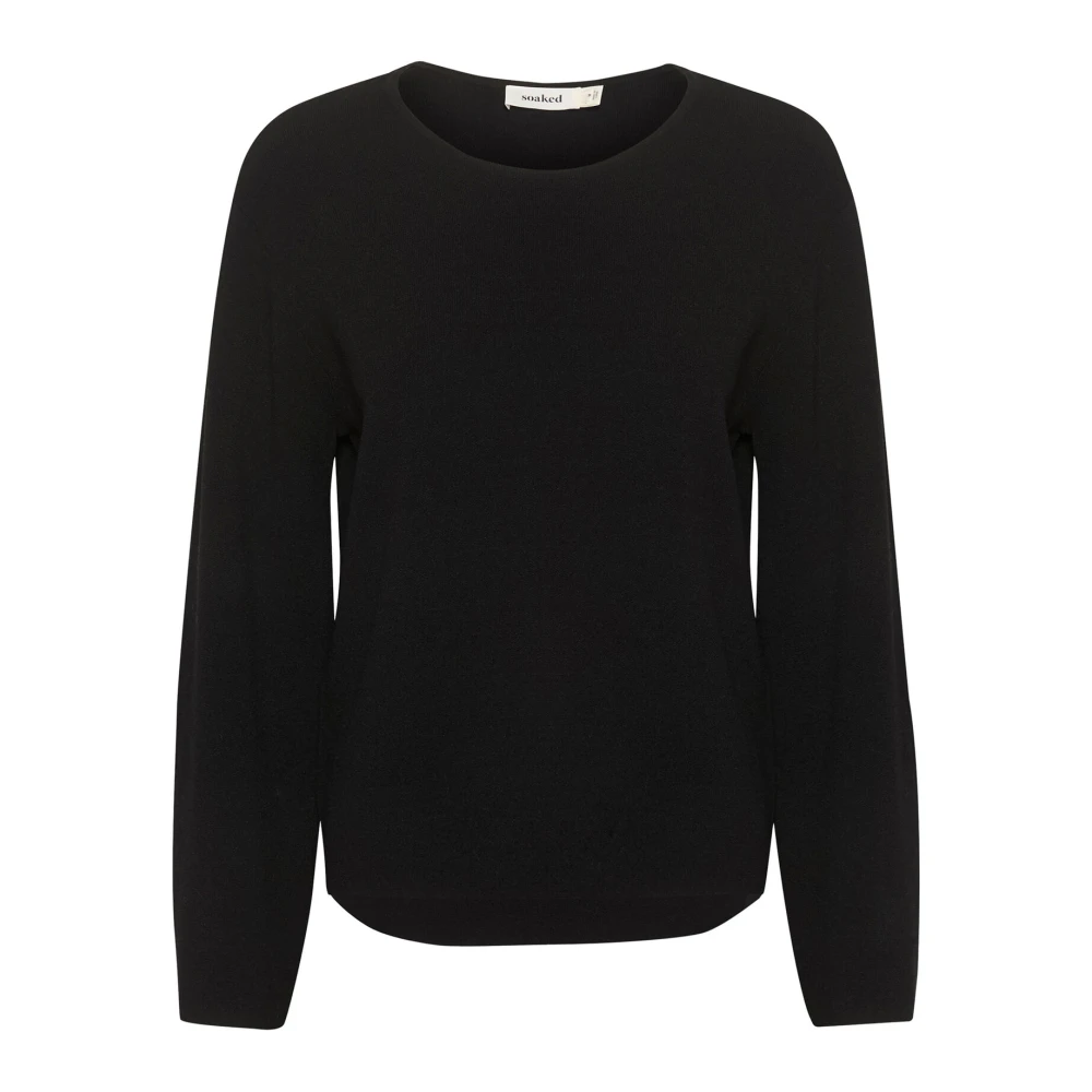 Soaked in Luxury Zwarte Gebreide Pullover Slindianna Stijl Black Dames
