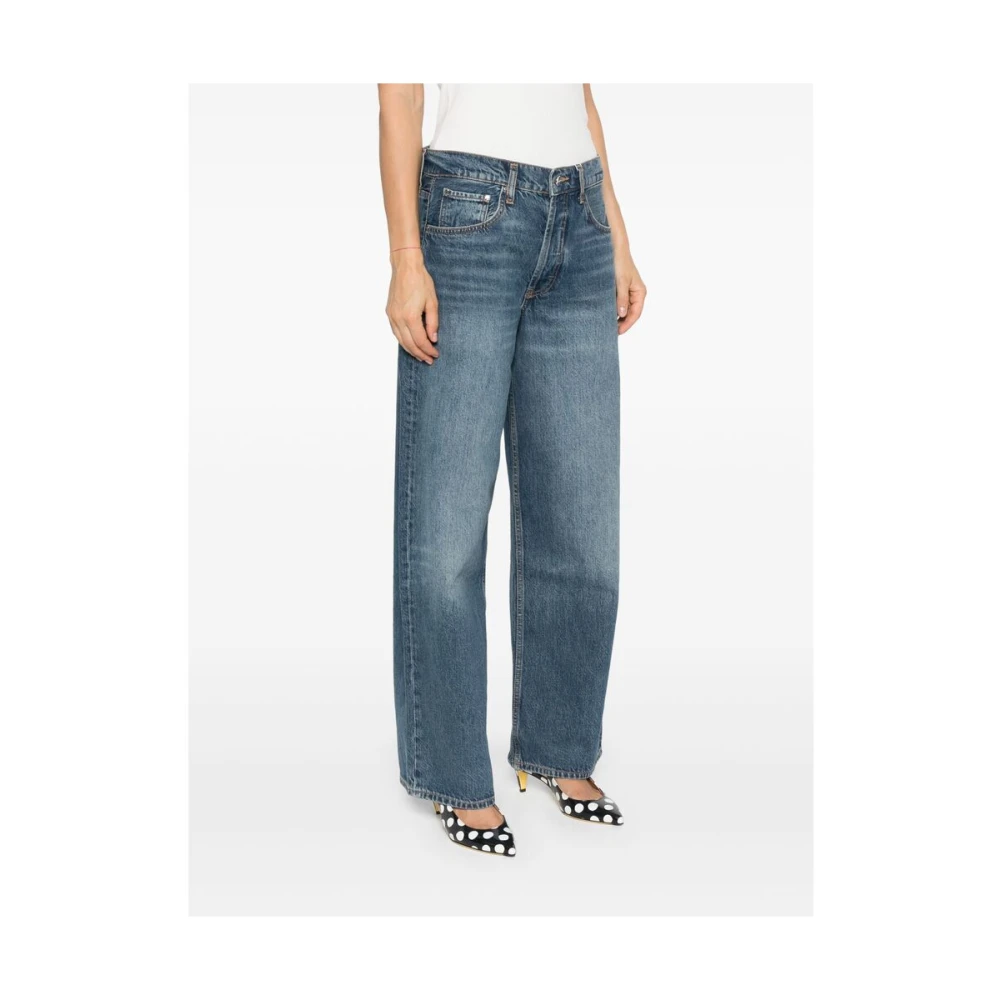 Anine Bing Wide Leg Denim Jeans Blue Dames