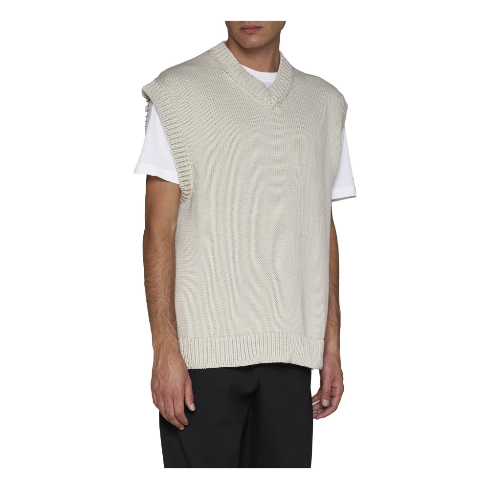 Studio Nicholson Moderne Katoenen Vest Sweaters Gray Heren