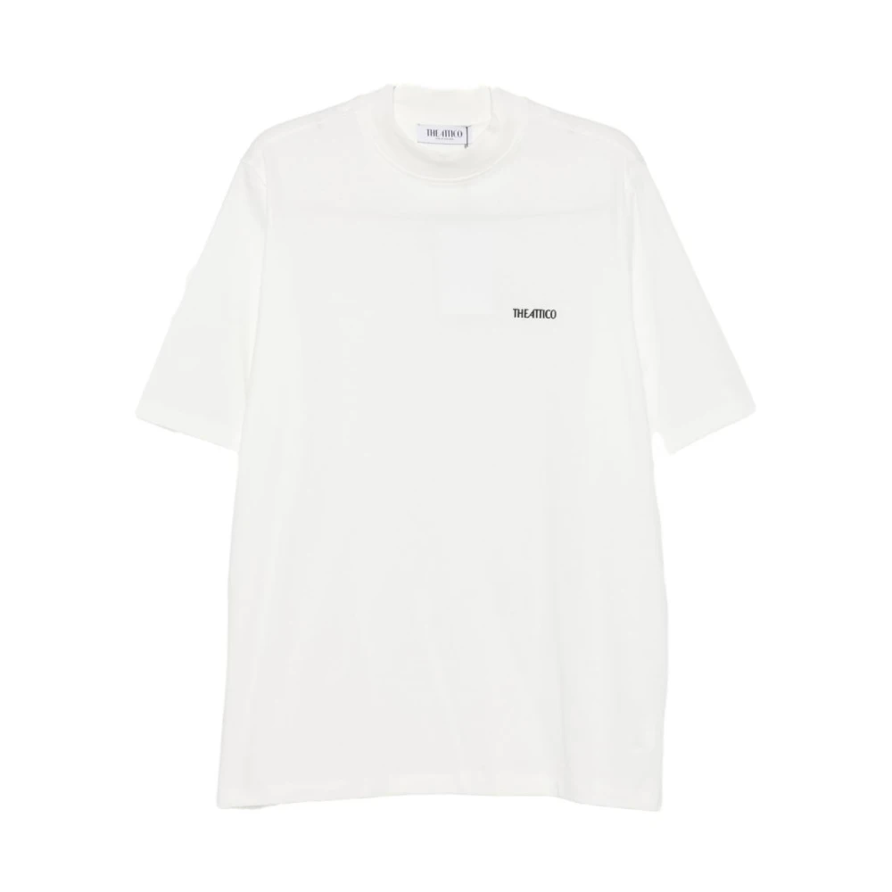 The Attico , T-Shirts, Female, White, M, Oversized Logo T-Shirt - Image 3