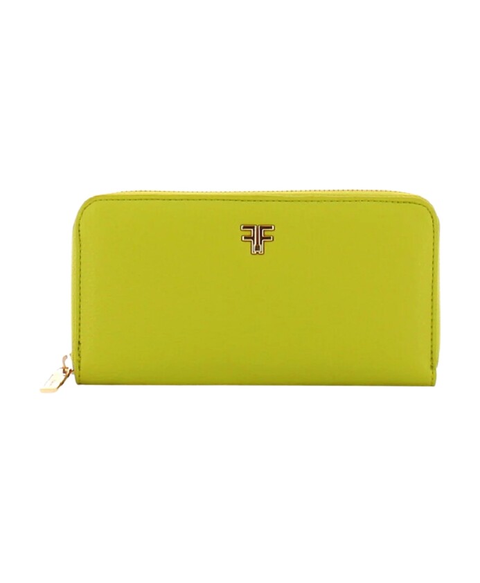 yellow-eco-leather-zip-around-wallet