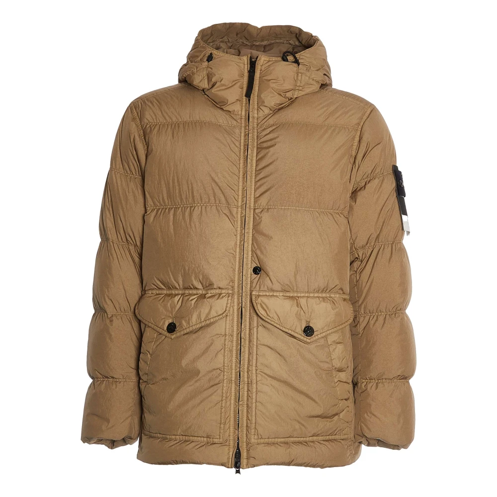 Stone Island Marrone Pufferjas Aw24 Brown Heren