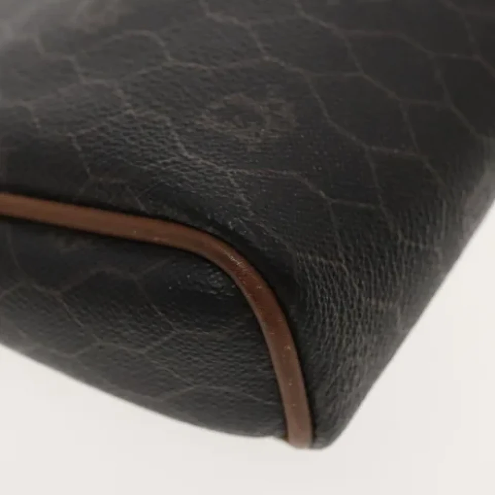 Dior Vintage Pre-owned Canvas clutches Black Dames