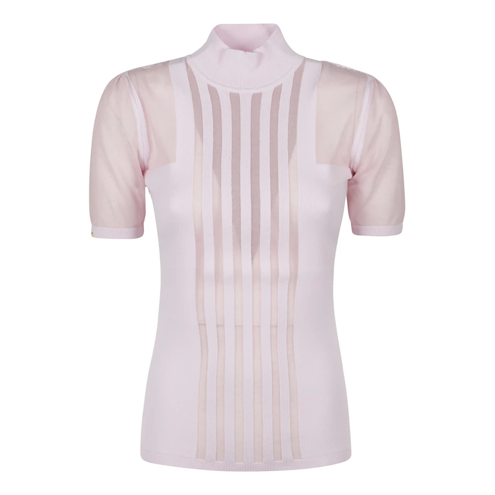 Elisabetta Franchi Turtle Neck Sweater Pink Dames