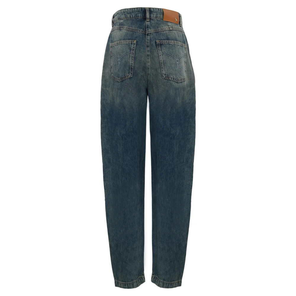PATRIZIA PEPE Denim Lage Taille Broek Blue Dames