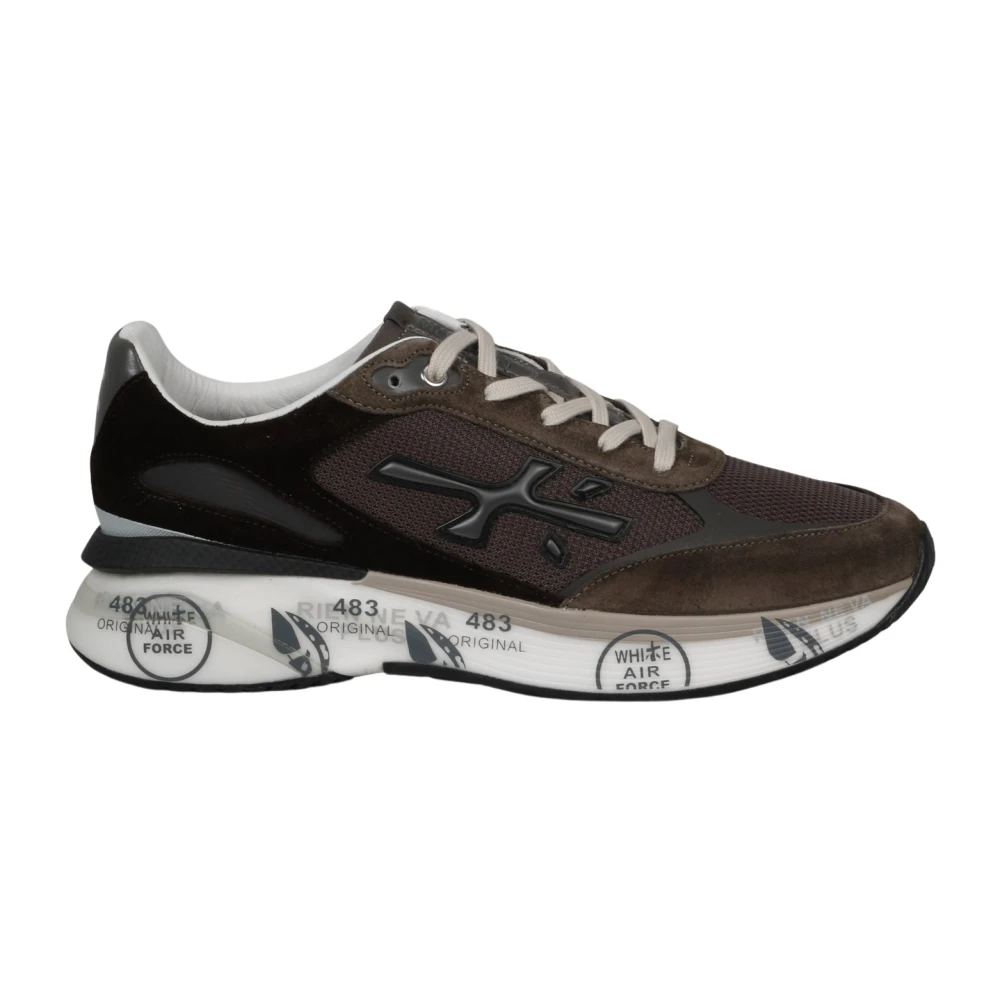 Premiata Mesh en Suede Sneakers Brown Heren