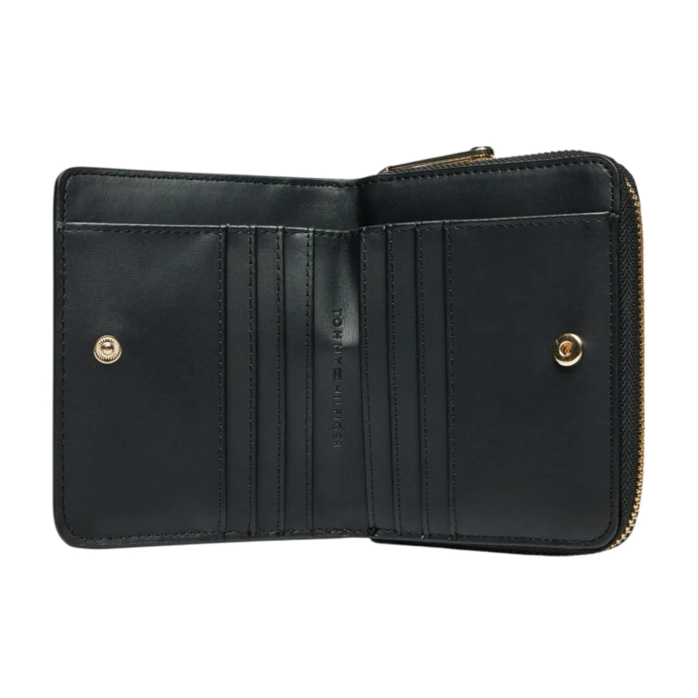 Tommy Hilfiger Zwarte Portemonnee Lente Zomer Vrouwen Black Dames