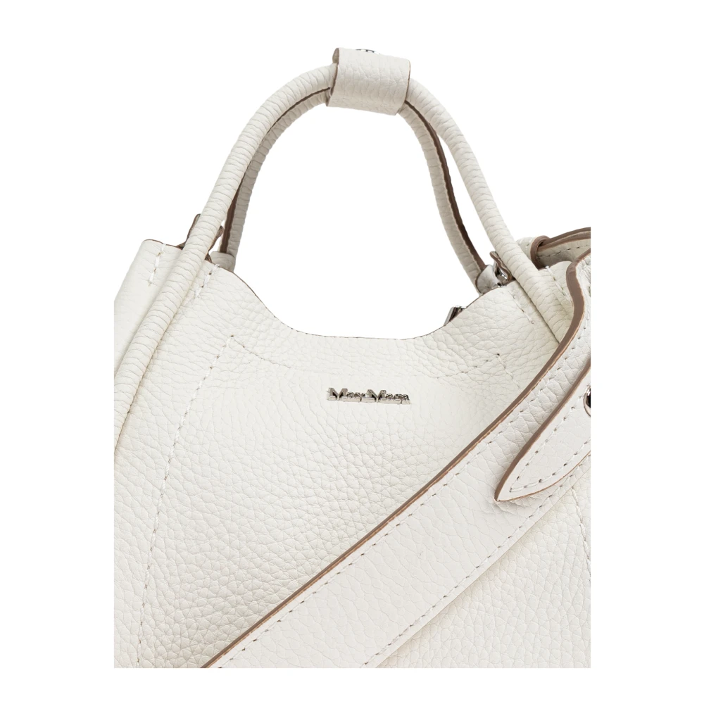 Max Mara Handtas Drummedmarinexs White Dames