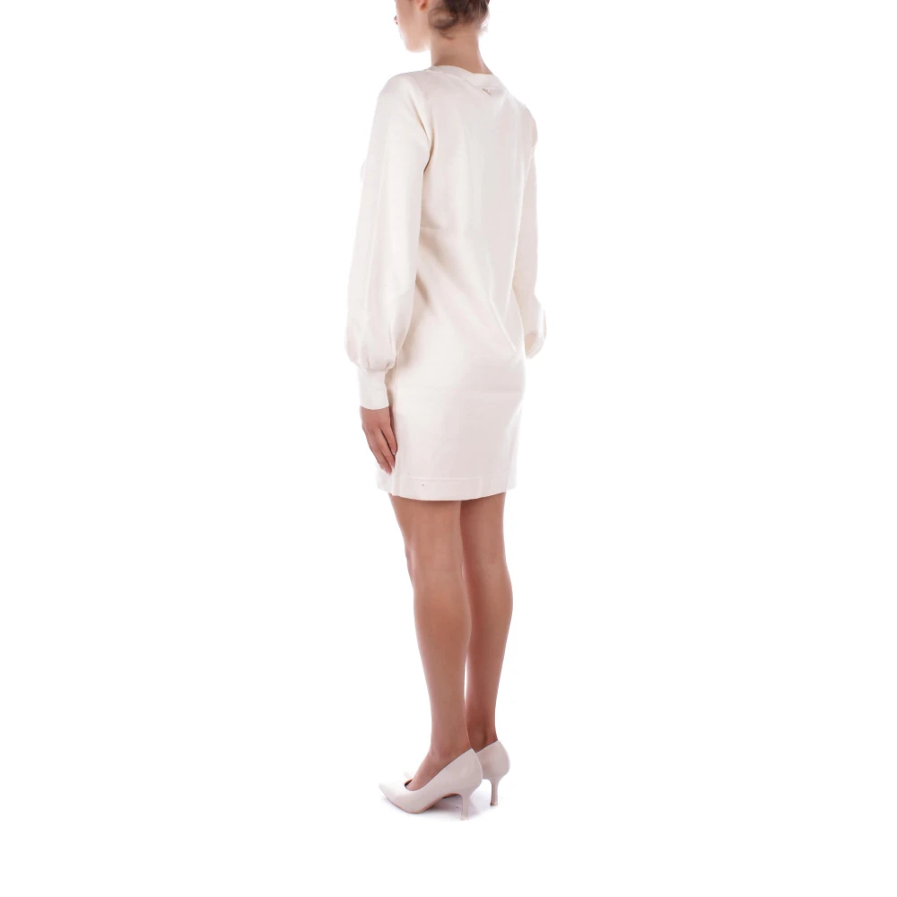 Blugirl Beige Jurk met Achterlogo Detail Beige Dames