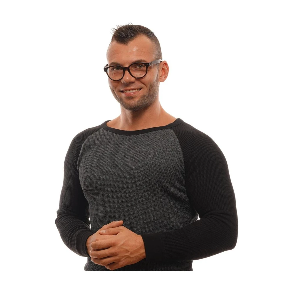 Ermenegildo Zegna Bruine Ronde Optische Monturen met Veerscharnier Brown Heren