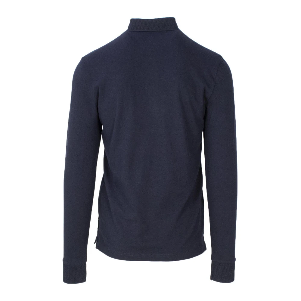 Armani Exchange Klassieke Navy Polo met Lange Mouwen Blue Heren
