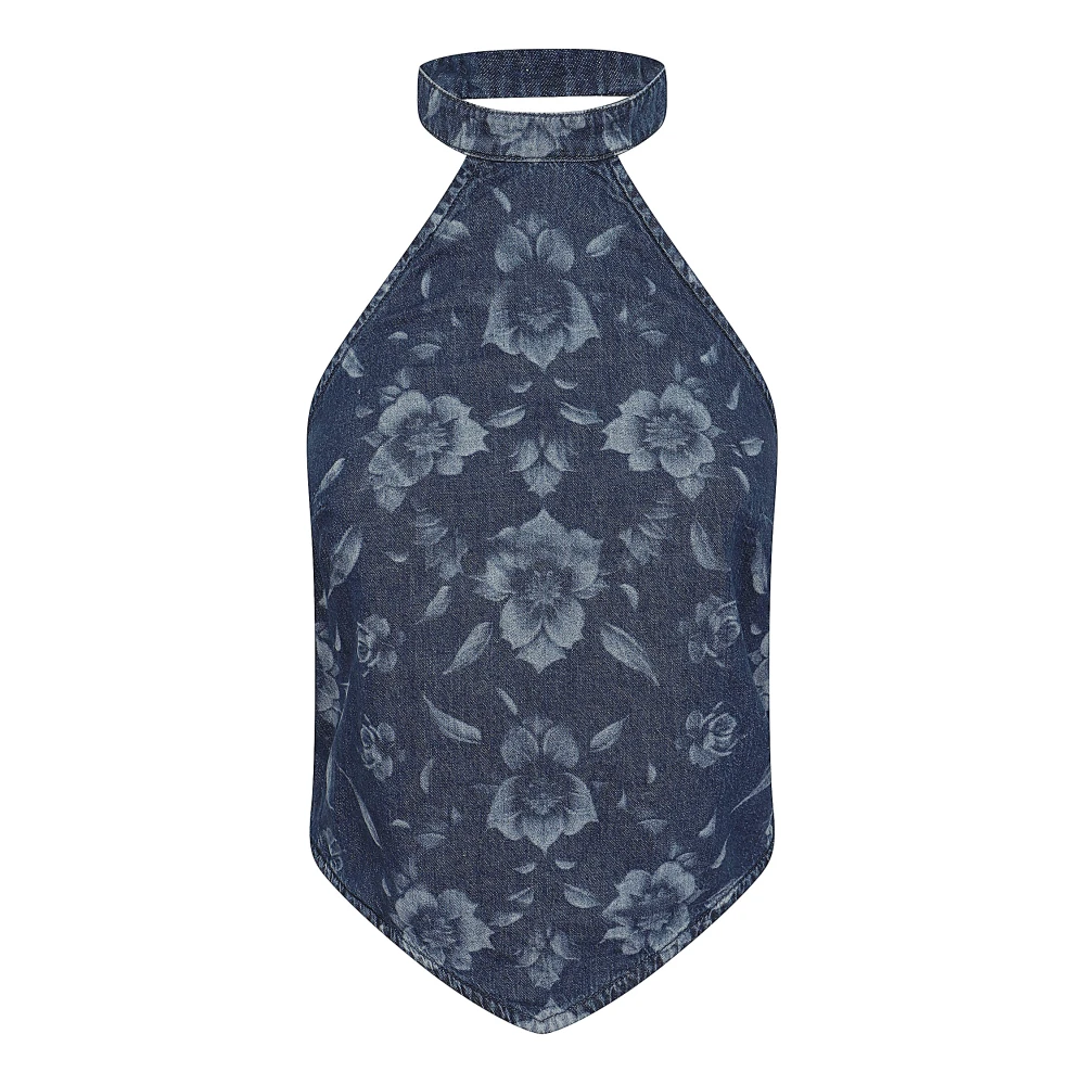 Pinko Top Halterneck Tops Mujer Azul Xs Top Halterneck