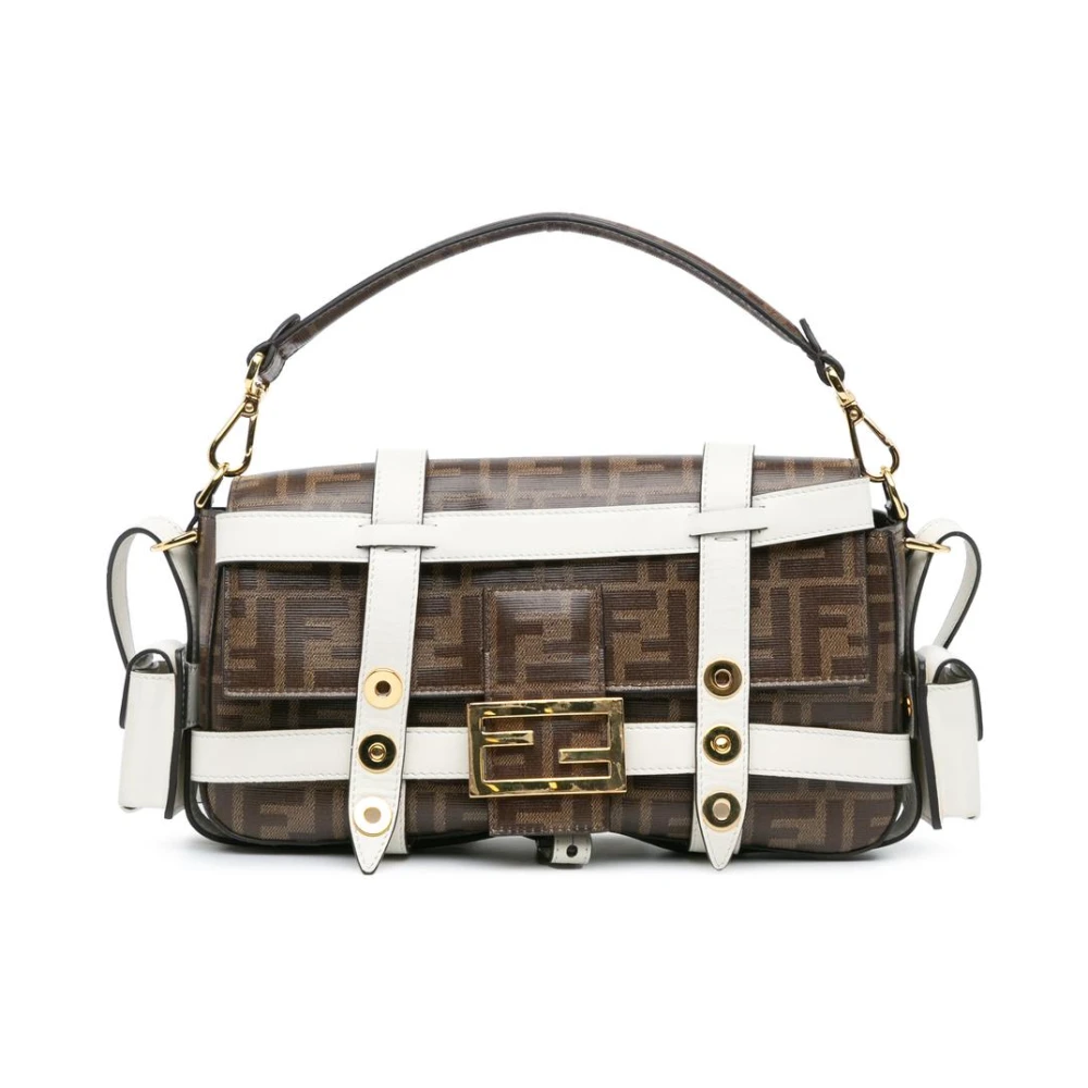 Fendi Vintage Women's Brown Pre-Owned Fendigraphy Ff Motif Messenger Bag