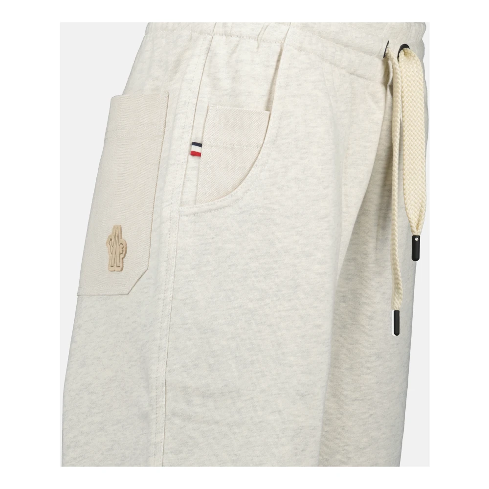 Moncler Beige Katoenen Sweatpants Lente-Zomer 2025 Gray Dames