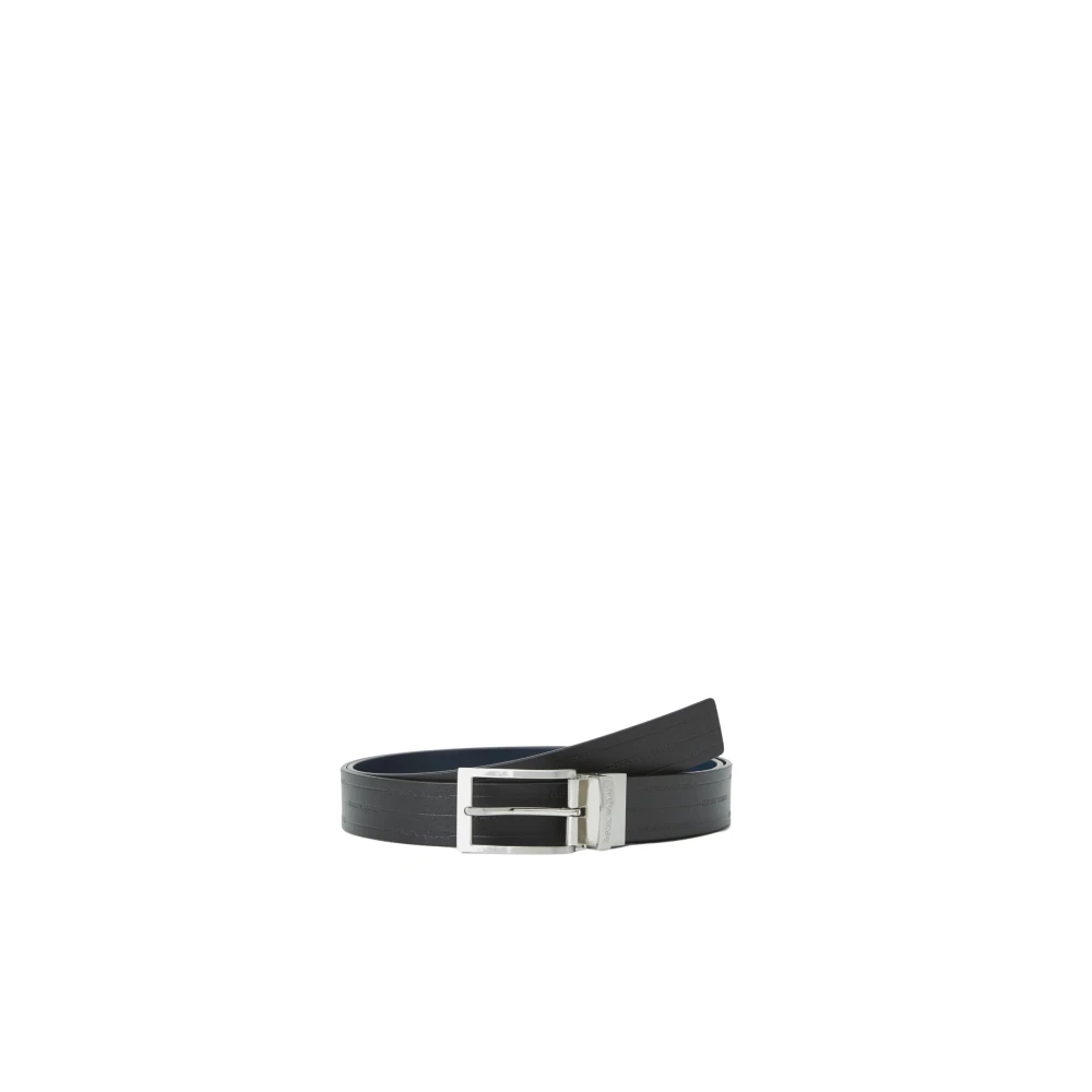 Emporio Armani Uomo Nero - Cintura Reversibile In Pelle - Accessories - One Size