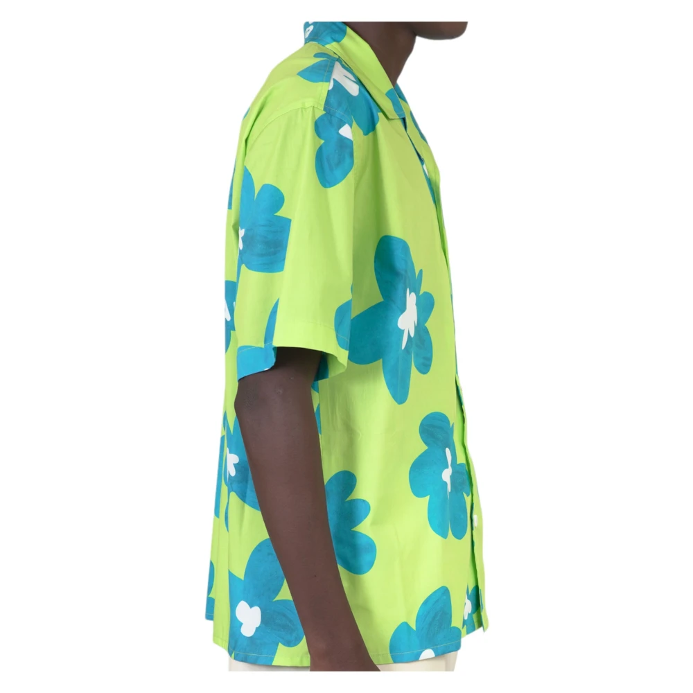 Bonsai Zuur Groen Bloom Bowling Shirt Multicolor Heren