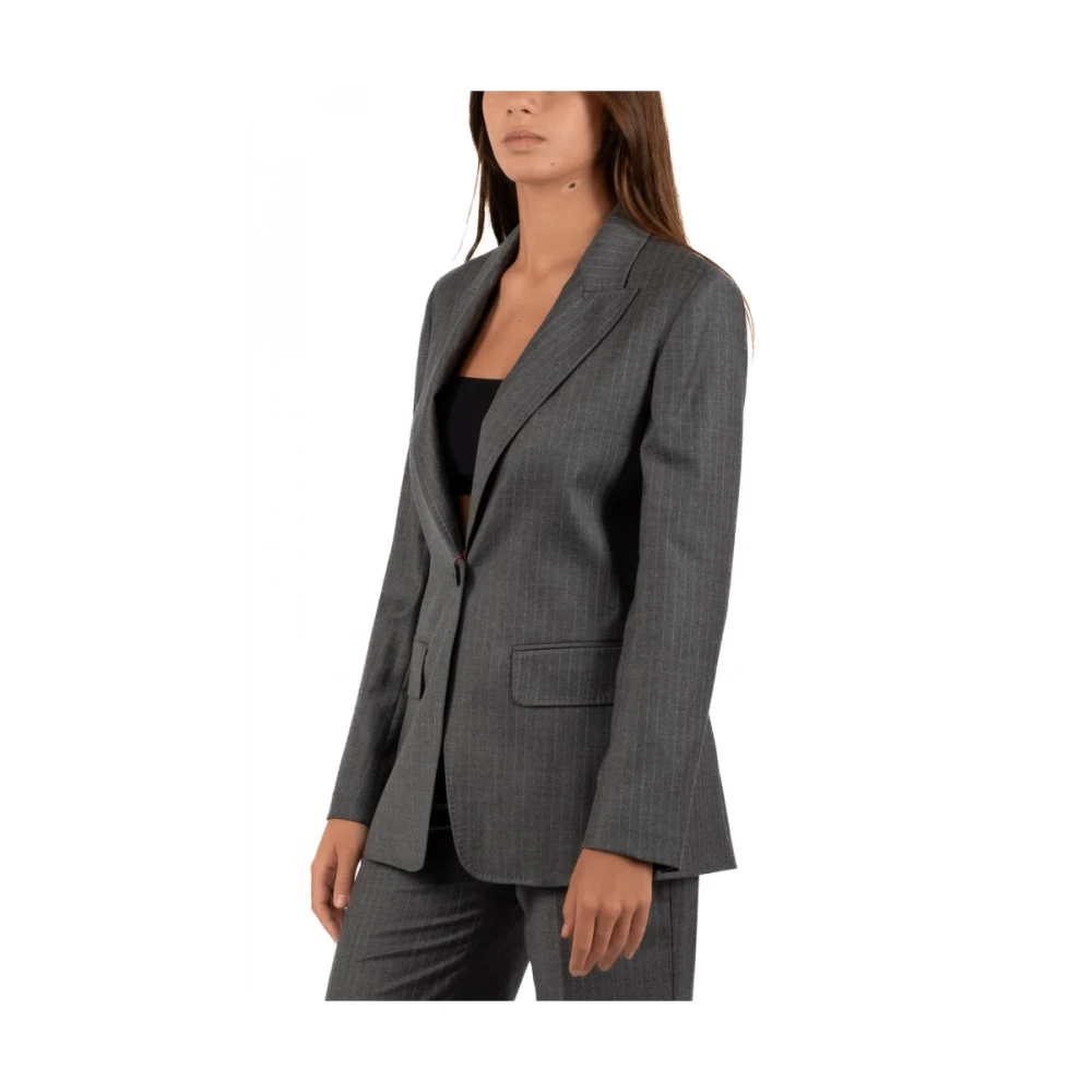 Max Mara Studio Elegante Studio Jas Gray Dames