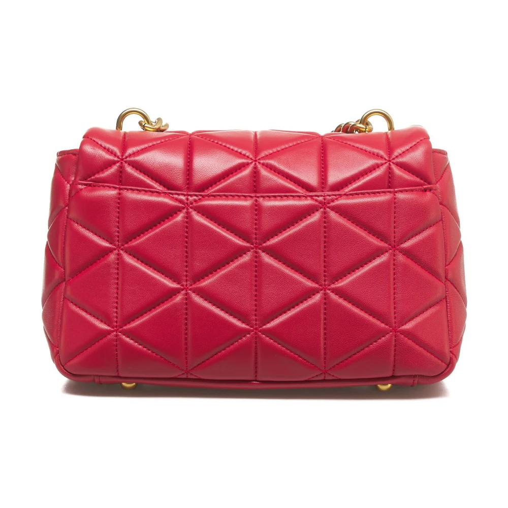 La Carrie Rode leren handtas 'Lea' Red Dames