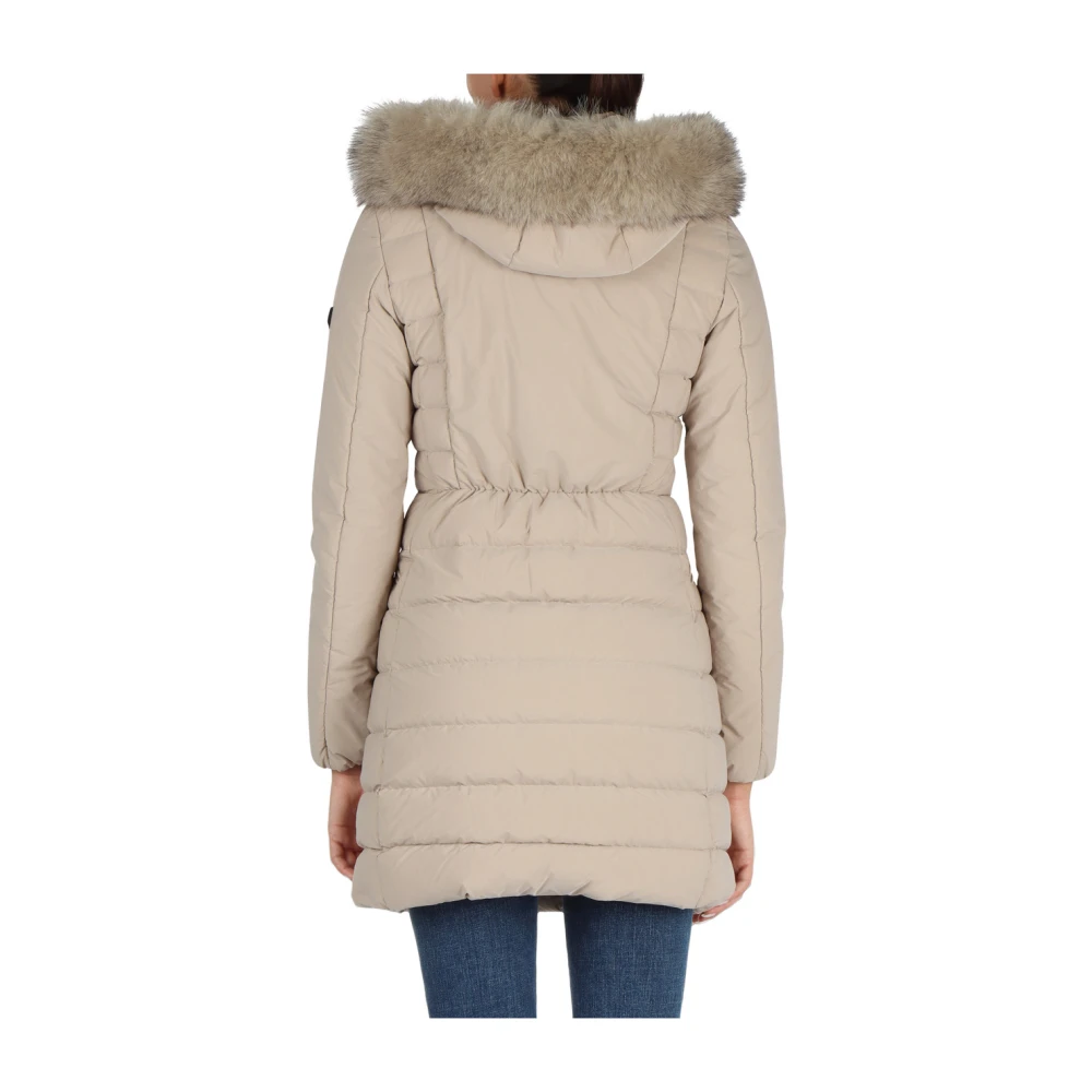 Peuterey Waterafstotende Bontjas Beige Dames