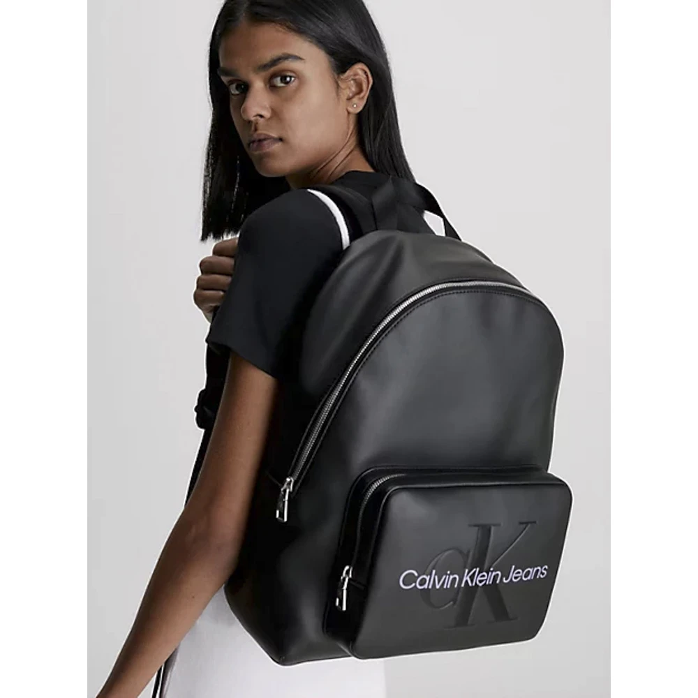 Calvin Klein Zwarte Sculpted Campus Rugzak met Laptop Sleeve Black Dames