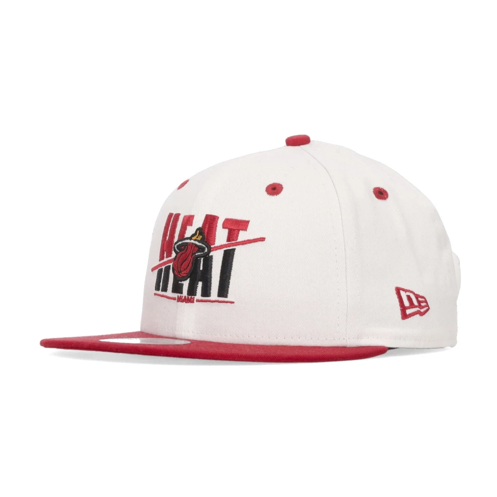 New era Miami Heat Platte Klep Pet Wit White Unisex