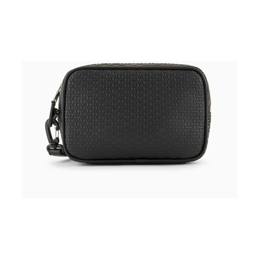 Emporio Armani Zwarte Beauty Case Pochette Tas Black Heren