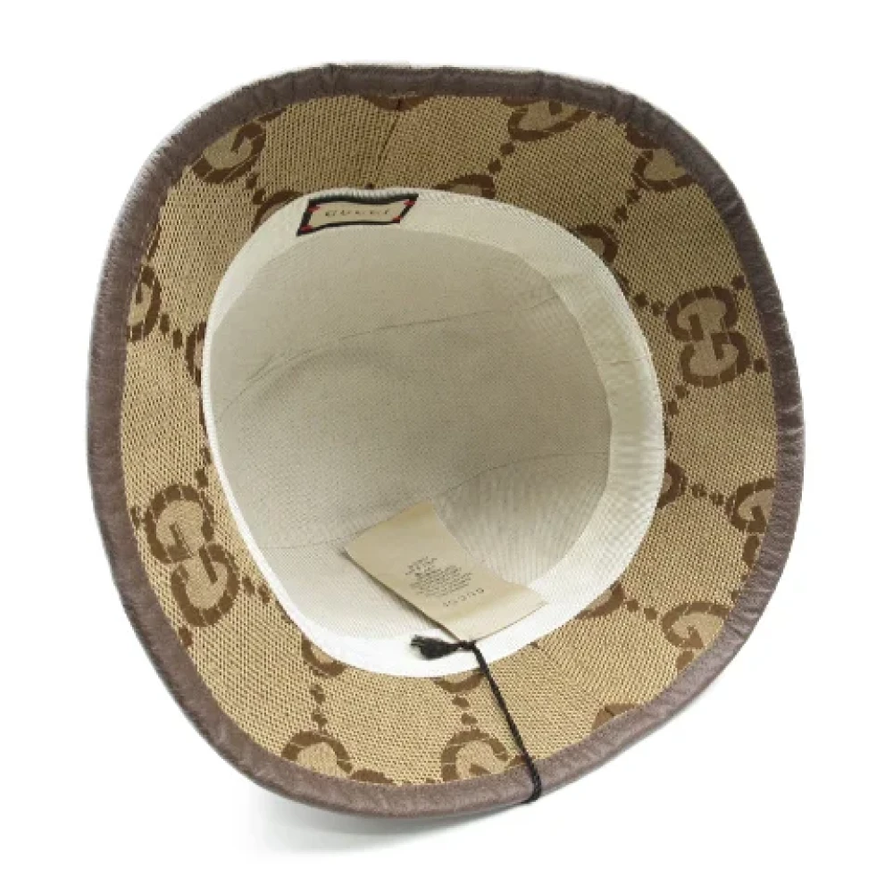 Gucci Vintage Pre-owned Fabric hats Beige Dames