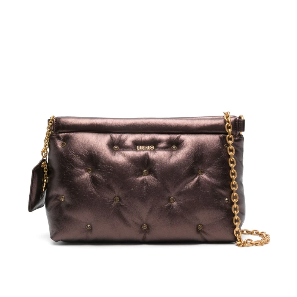 Liu Jo Bruine Eco-Leren Schoudertas met Strass Brown Dames