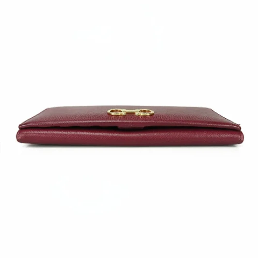 Salvatore Ferragamo Pre-owned Leather wallets Red Dames