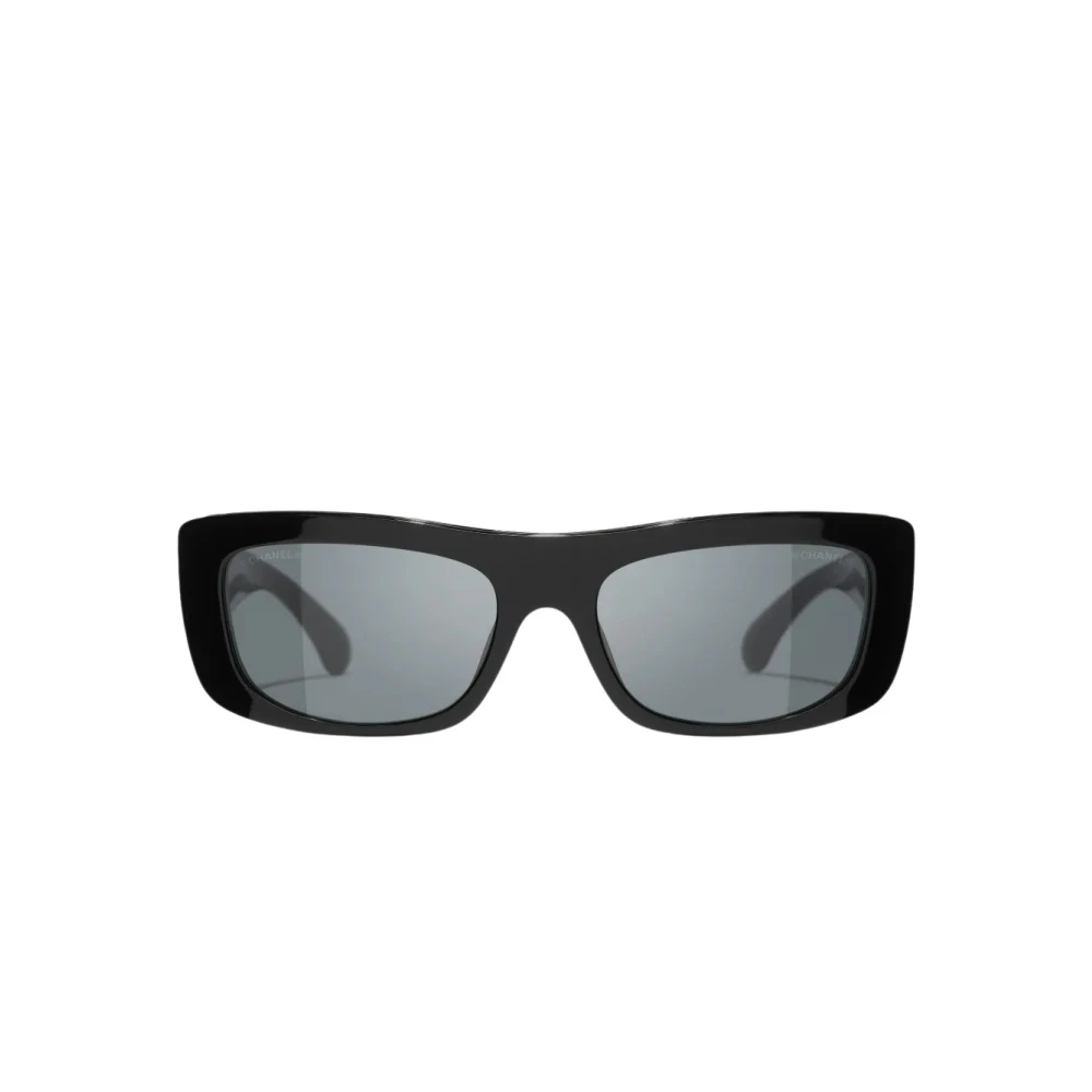 Chanel , Sunglasses, Female, Black, 56 Mm, Rectangle Sunglasses