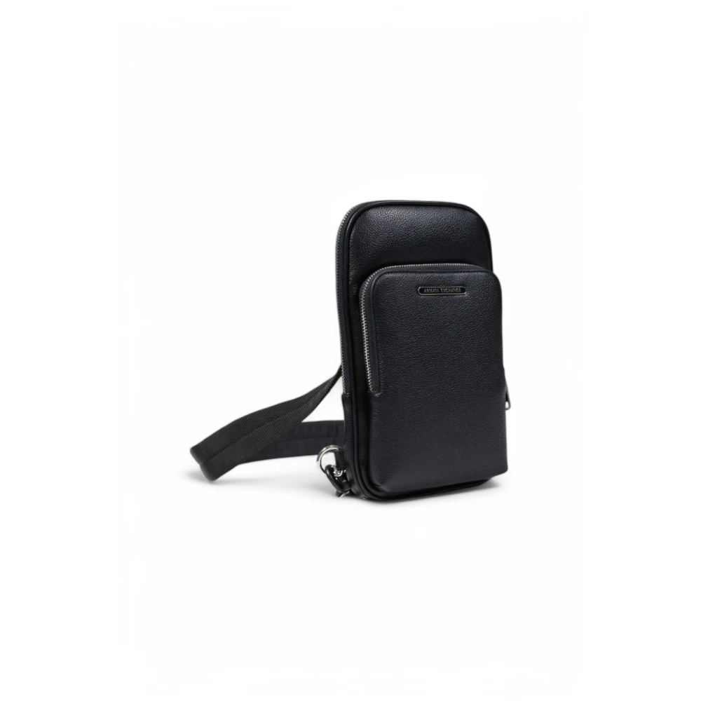 Armani Exchange Zwarte Polyester Tas met Meerdere Zakken Black Heren