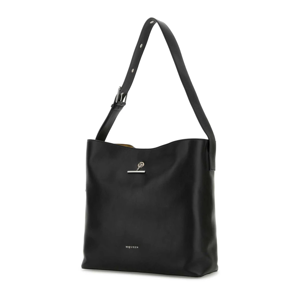 alexander mcqueen Leren Hanger Winkelmandje Black Heren