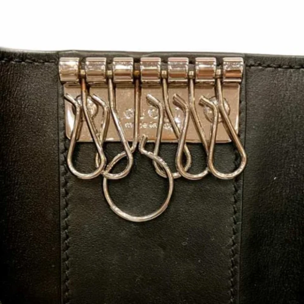 Gucci Vintage Pre-owned Leather key-holders Black Unisex