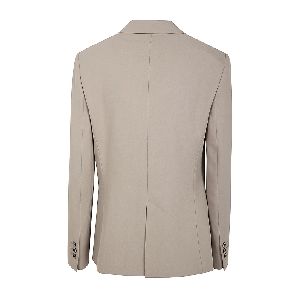 Giorgio Armani Dubbelbreasted Jas Beige Dames