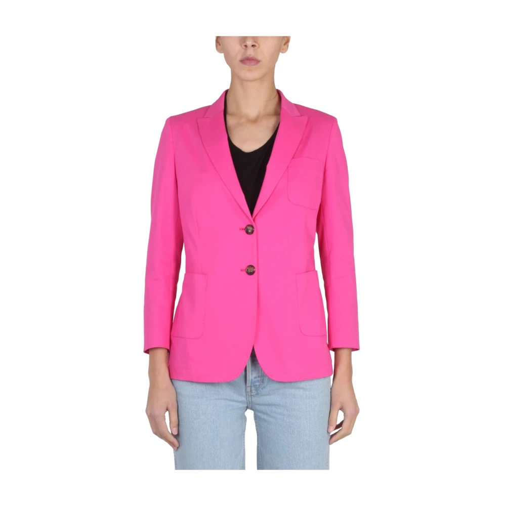 Saulina Jasje met puntige revers en knoopsluiting Pink Dames