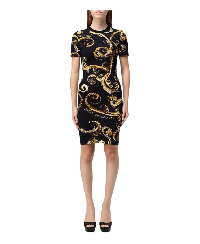 robe-bodycon-noire-avec-motif-tourbillonnant