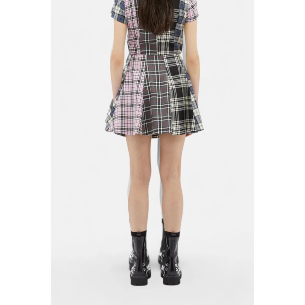 Msgm Tartan Patchwork Wollen Mini Rok Multicolor Dames