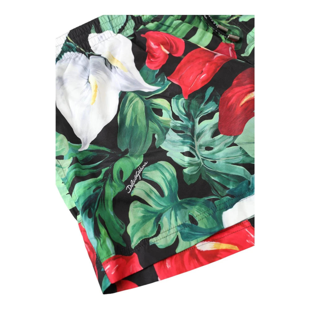 Dolce & Gabbana Tropische Print Strandkleding Multicolor Heren