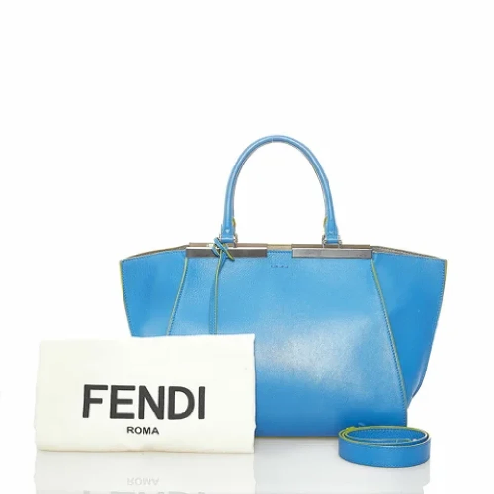 Fendi Vintage Pre-owned Leather handbags Blue Dames