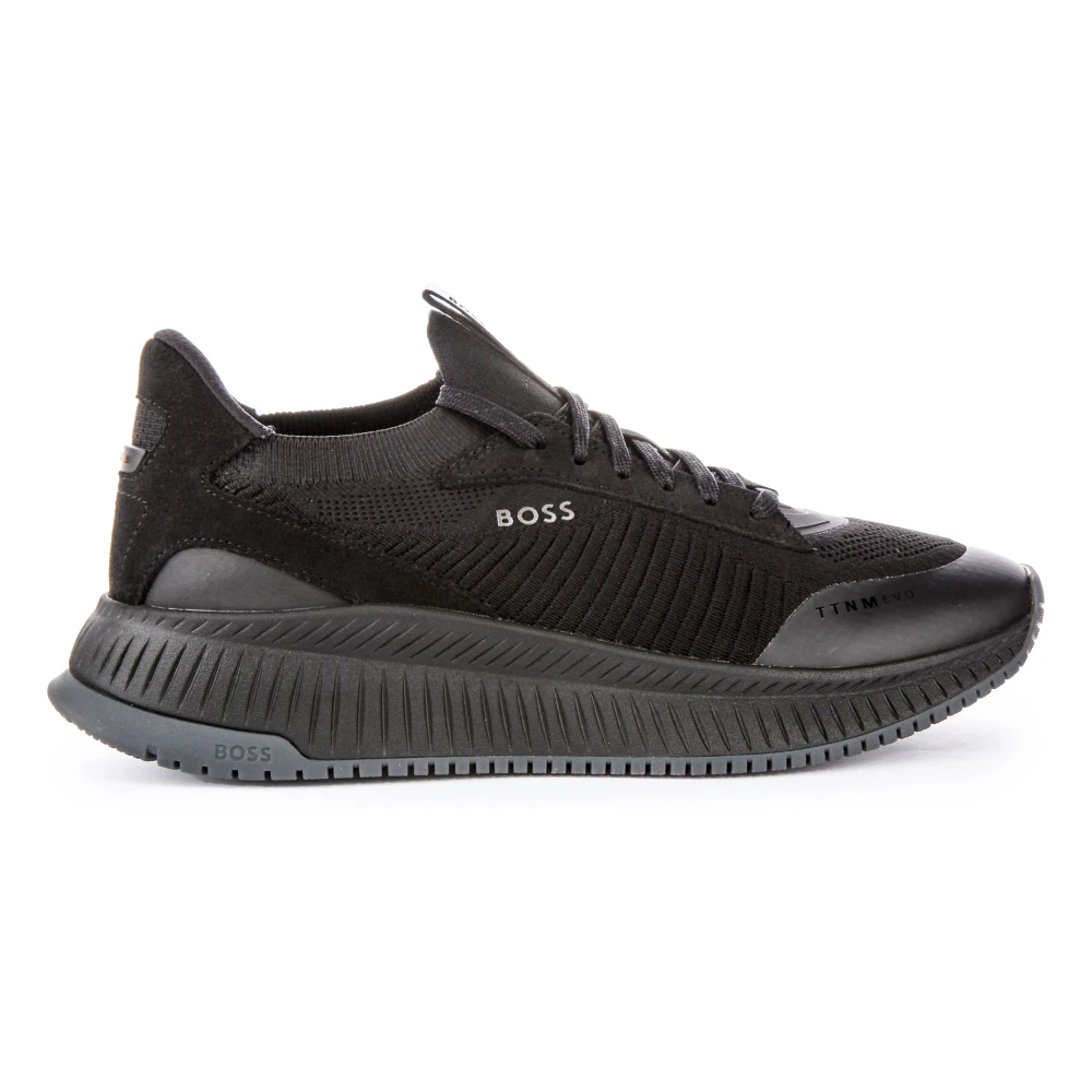 Boss Mesh High Top Sneakers Heren Schoenen Zwart