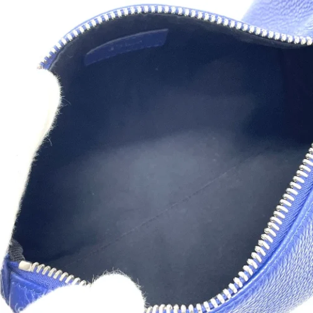 Dior Vintage Pre-owned Leather dior-bags Blue Dames