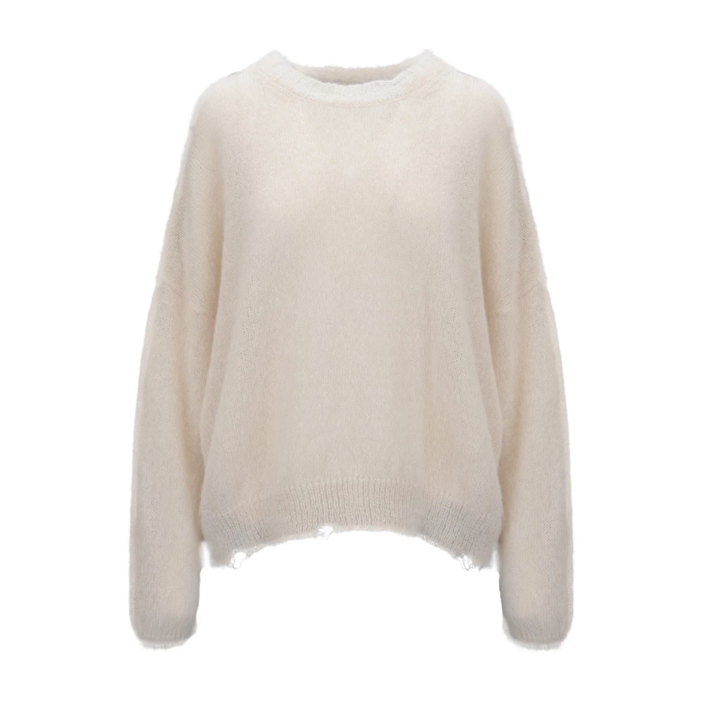 Aniye By Mohair Blend Ronde Hals Sweater Beige Dames