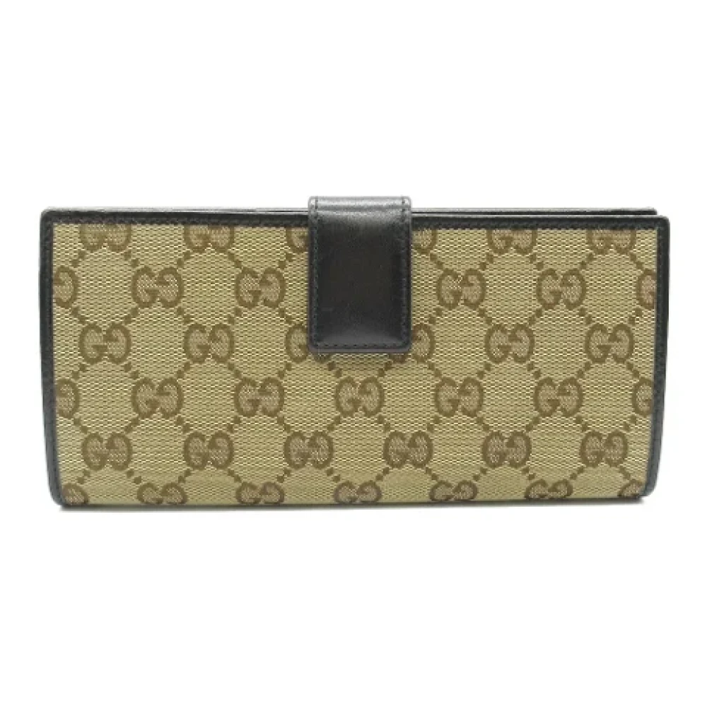 Gucci Vintage Pre-owned Canvas wallets Beige Dames