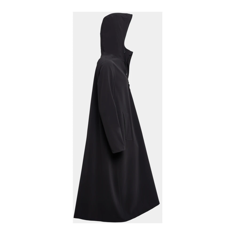 Stutterheim Matte Zip Knielengte Regenjas Black Dames