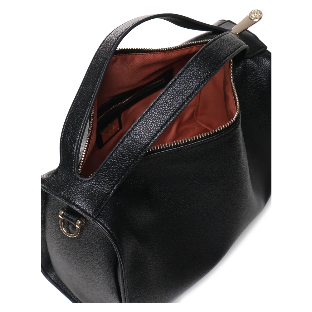 V73 Zwarte Schoudertas Ecoleer Magneetsluiting Black Dames