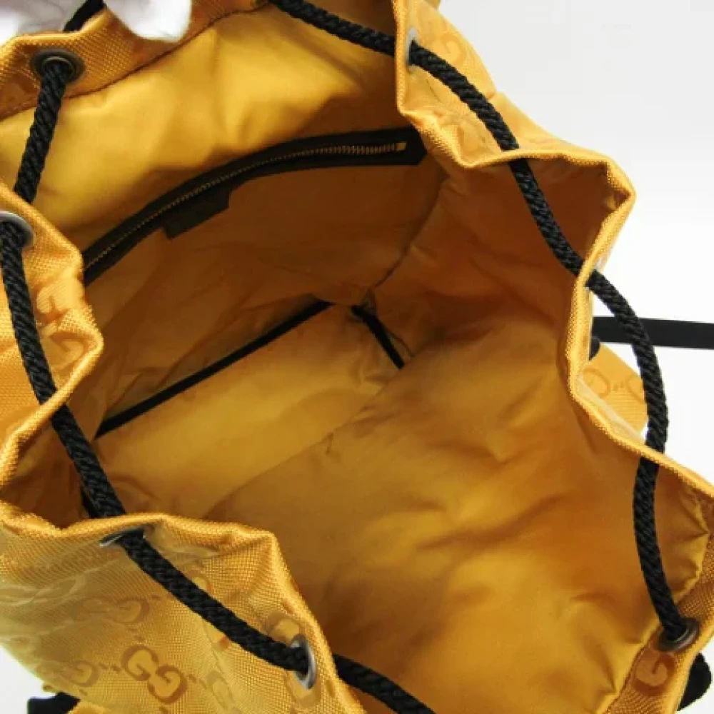 Gucci Vintage Pre-owned Canvas backpacks Yellow Dames