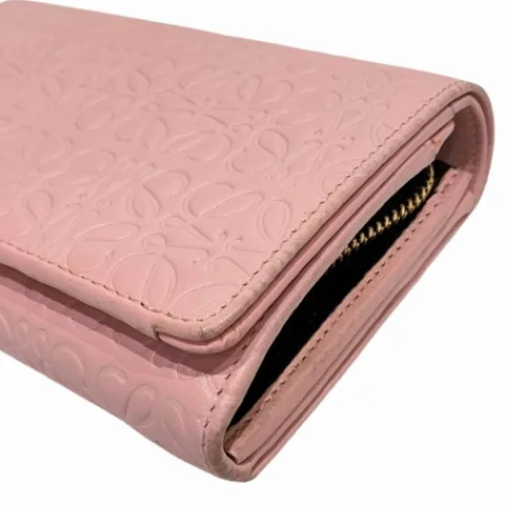 Loewe Pre-owned Leather wallets Pink Dames