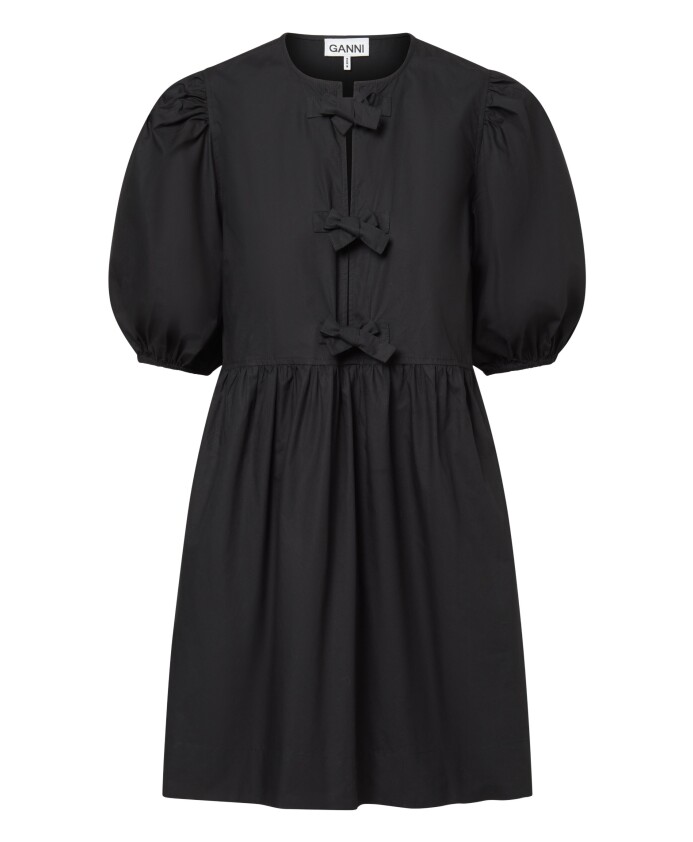 tijdloze-zwarte-poplin-mini-jurk